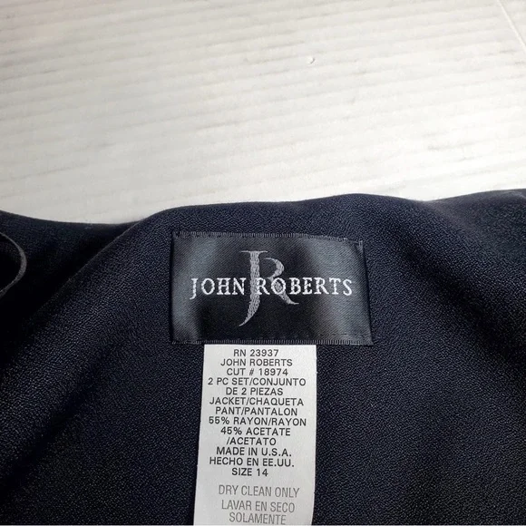 Vintage 80s John Roberts Embroidered Zip Up Black Jacket Blazer Size 14 - Picture 4 of 11